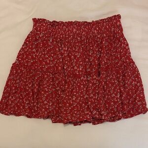 Princess Polly Scarlet Floral Pattern Skirt
